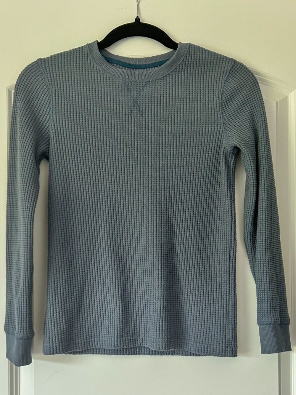 Blue Waffle Long Sleeve Shirt boys thermal medium
